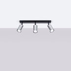 Deckenleuchte - Spot - Strahler WINX 3 schwarz & chrom Sollux Lighting