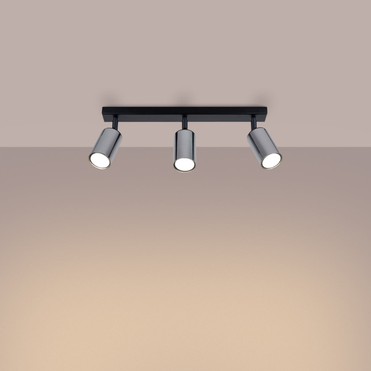 Deckenleuchte - Spot - Strahler WINX 3 schwarz & chrom Sollux Lighting