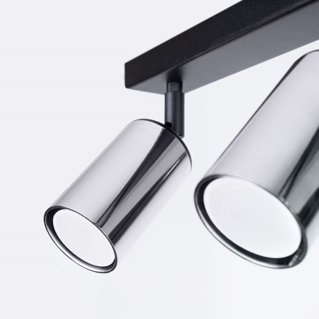 Deckenleuchte - Spot - Strahler WINX 3 schwarz & chrom Sollux Lighting