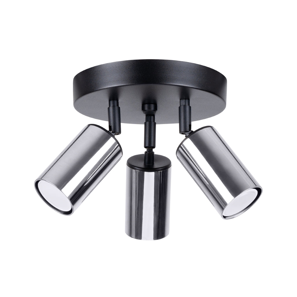 Deckenleuchte - Spot - Strahler WINX 3P schwarz & chrom Sollux Lighting