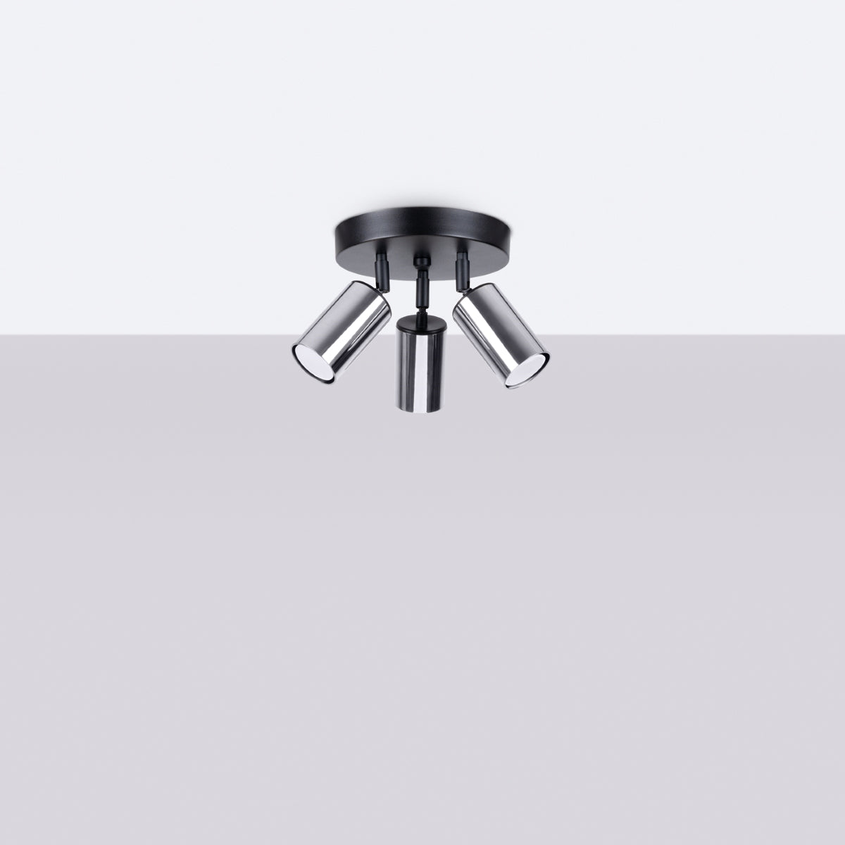 Deckenleuchte - Spot - Strahler WINX 3P schwarz & chrom Sollux Lighting