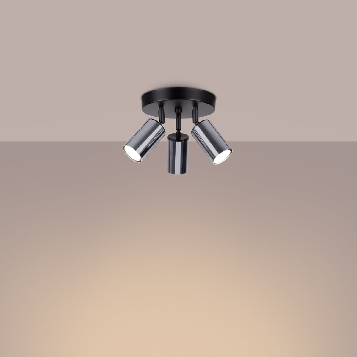 Deckenleuchte - Spot - Strahler WINX 3P schwarz & chrom Sollux Lighting