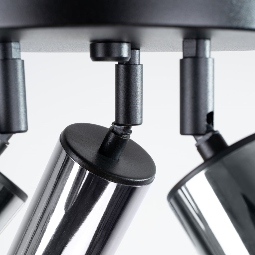 Deckenleuchte - Spot - Strahler WINX 3P schwarz & chrom Sollux Lighting