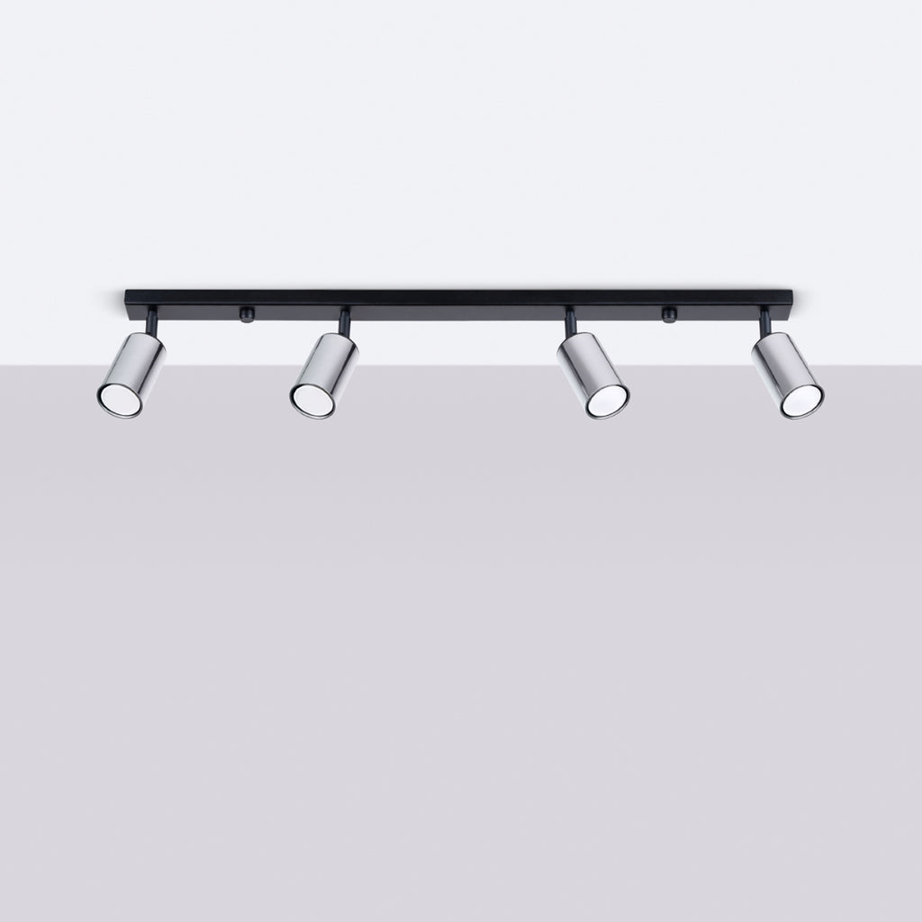 Deckenleuchte - Spot - Strahler WINX 4L schwarz & chrom Sollux Lighting