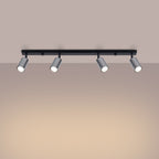 Deckenleuchte - Spot - Strahler WINX 4L schwarz & chrom Sollux Lighting