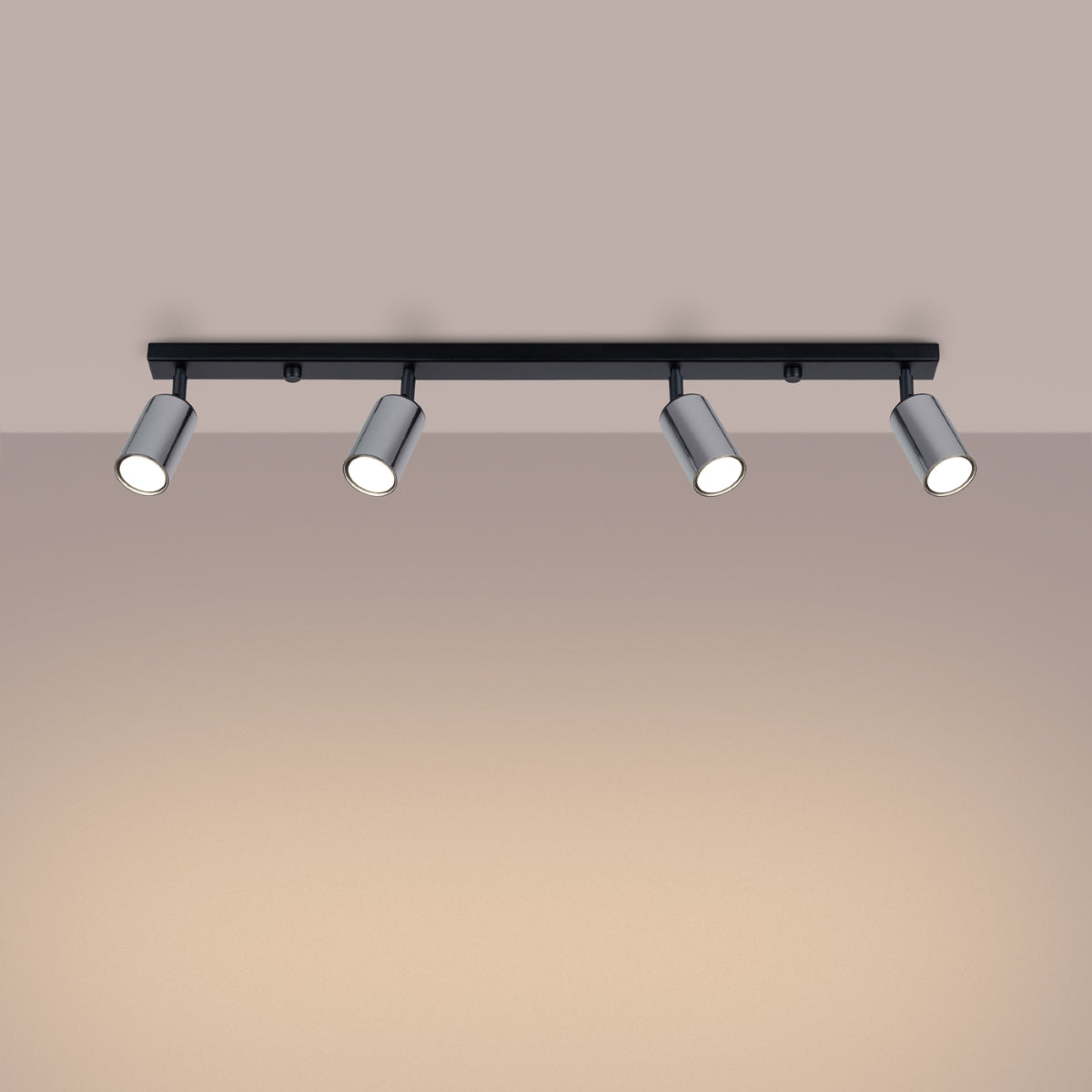 Deckenleuchte - Spot - Strahler WINX 4L schwarz & chrom Sollux Lighting
