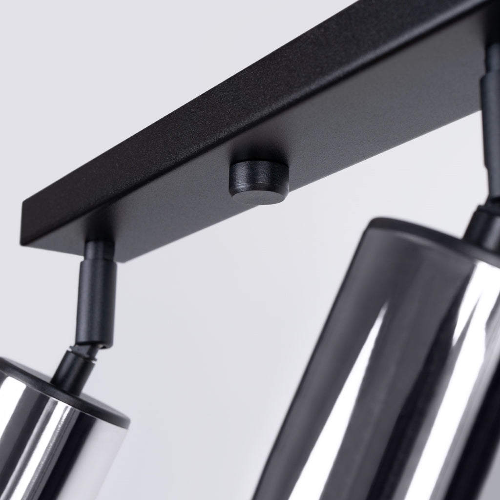 Deckenleuchte - Spot - Strahler WINX 4L schwarz & chrom Sollux Lighting