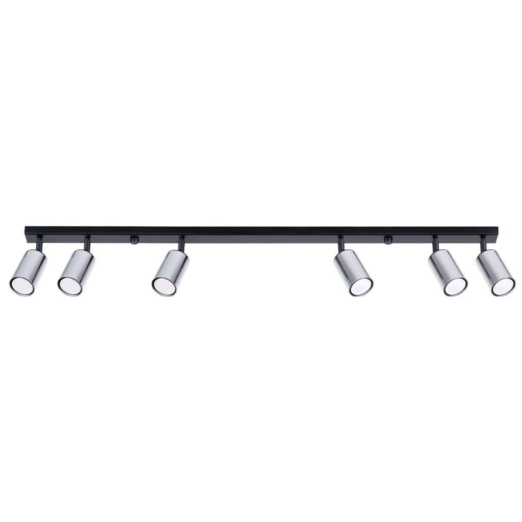 Deckenleuchte - Spot - Strahler WINX 6L schwarz & chrom Sollux Lighting