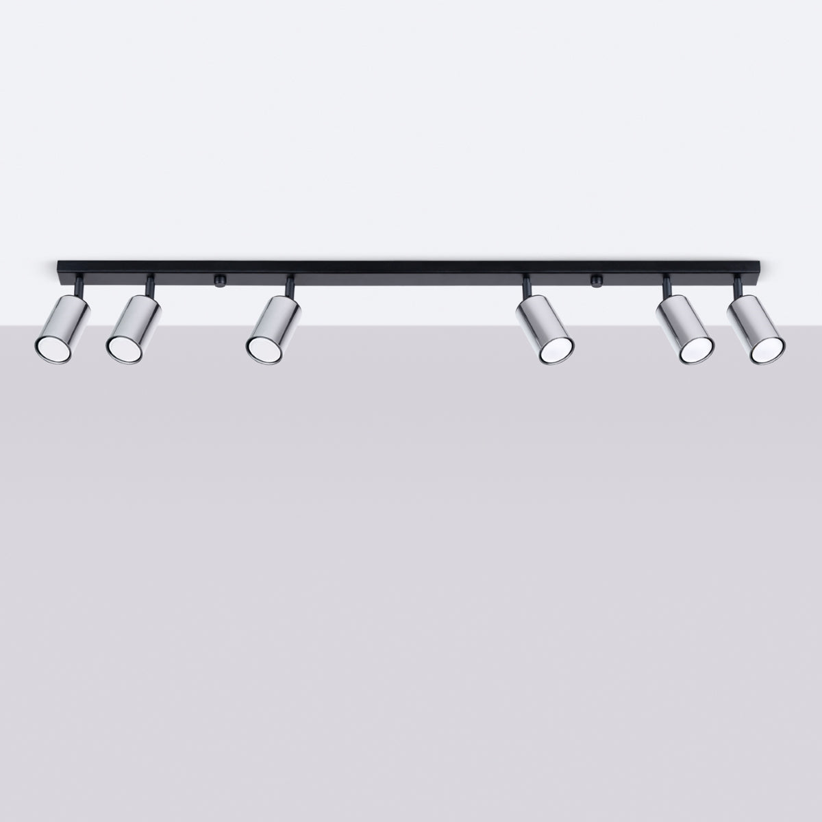 Deckenleuchte - Spot - Strahler WINX 6L schwarz & chrom Sollux Lighting