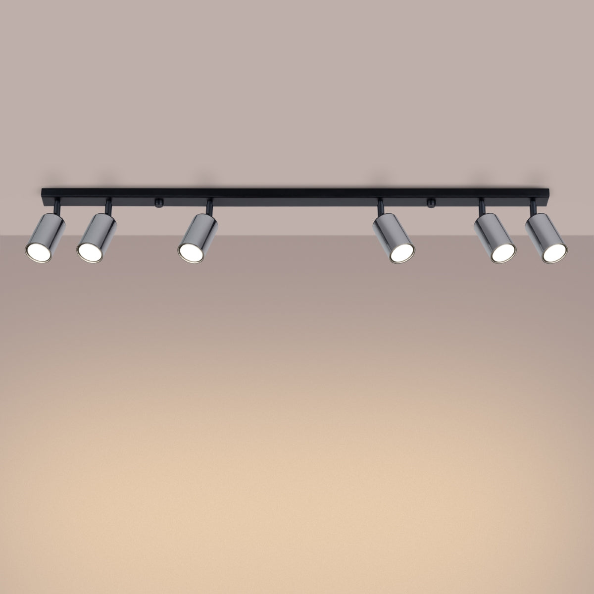 Deckenleuchte - Spot - Strahler WINX 6L schwarz & chrom Sollux Lighting