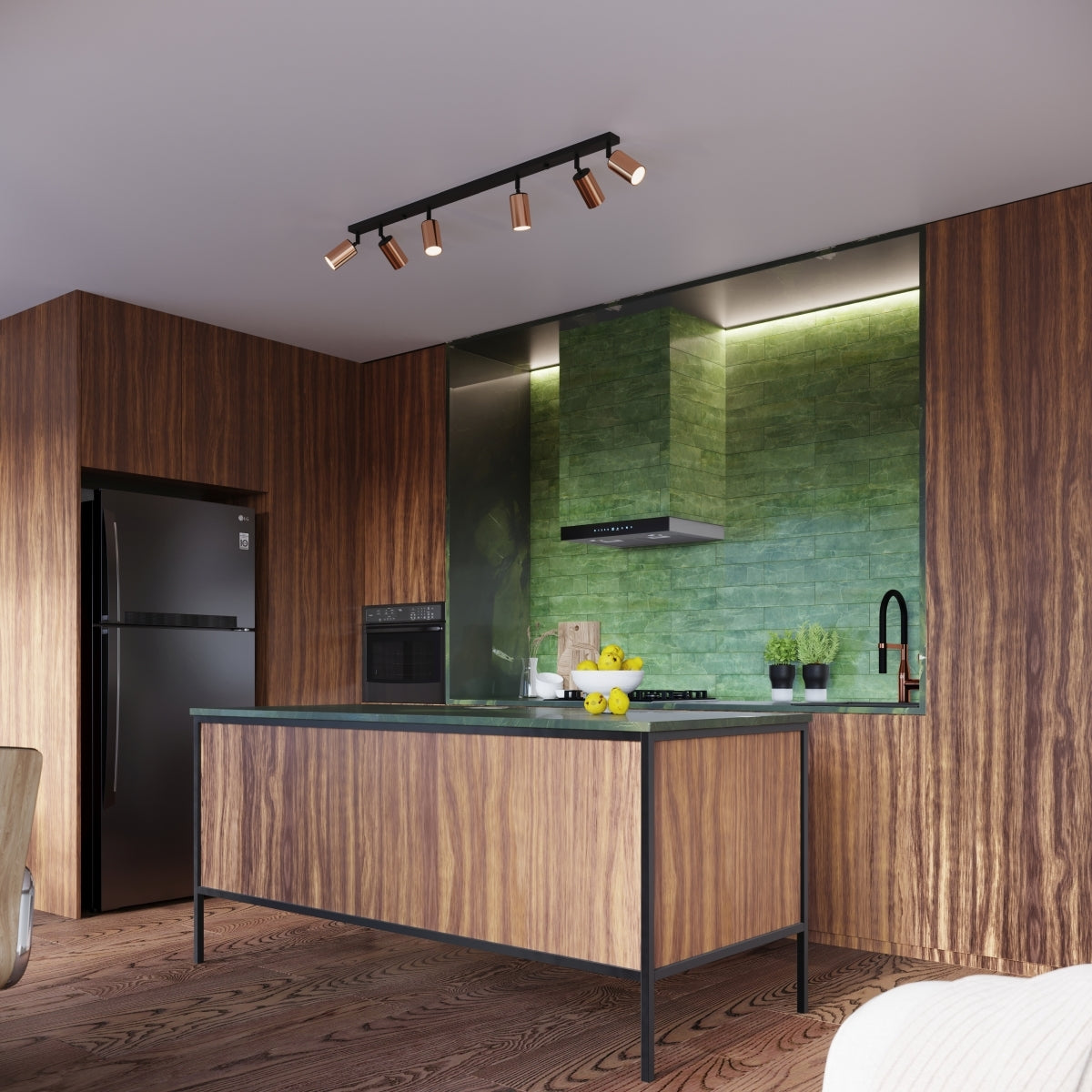 Deckenleuchte - Spot - Strahler WINX 2 schwarz & kupfer Sollux Lighting