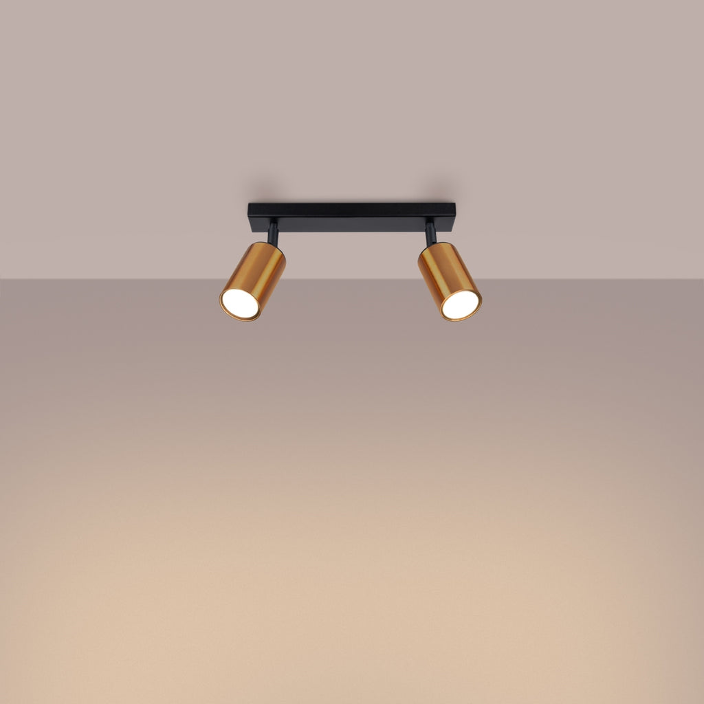 Deckenleuchte - Spot - Strahler WINX 2 schwarz & kupfer Sollux Lighting