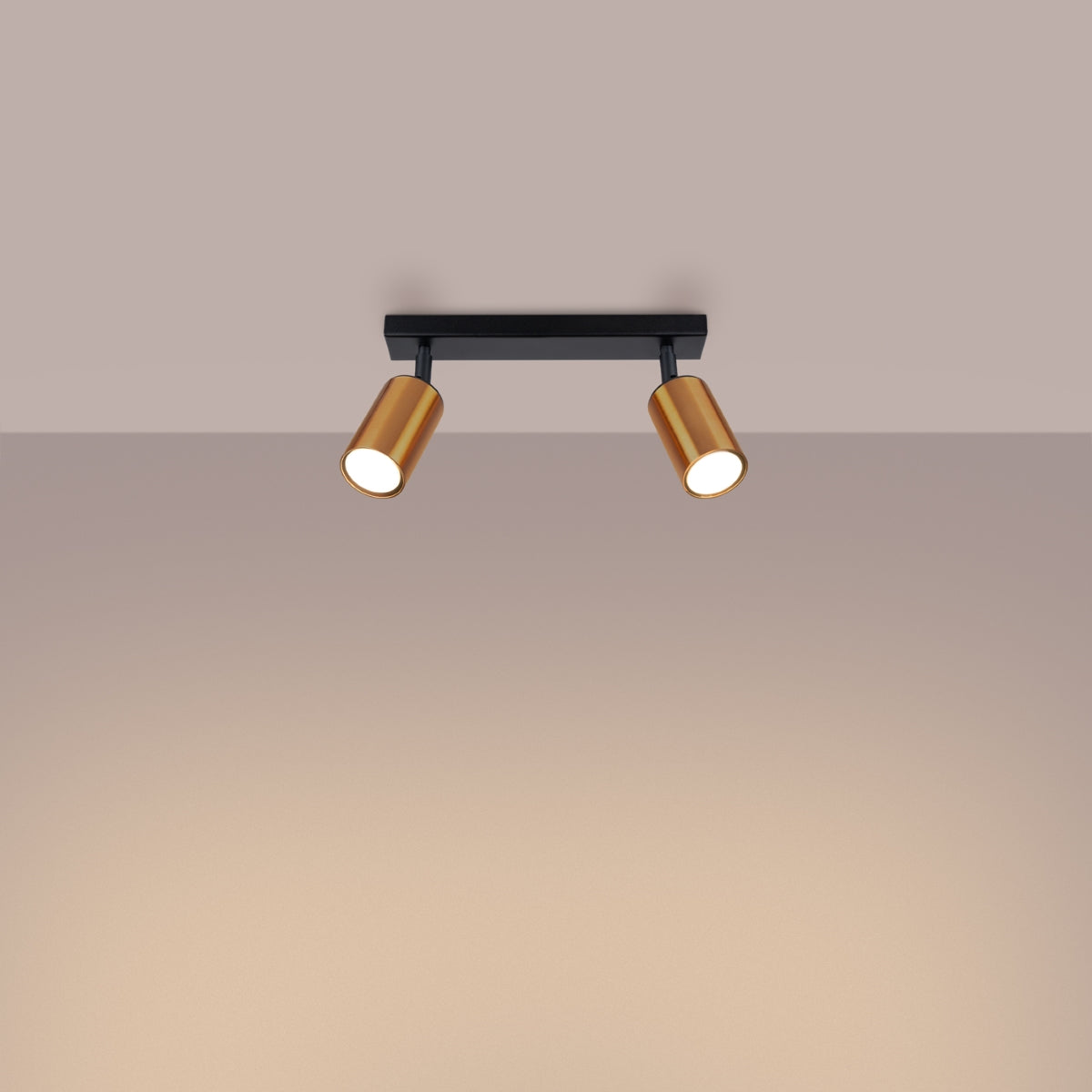 Deckenleuchte - Spot - Strahler WINX 2 schwarz & kupfer Sollux Lighting