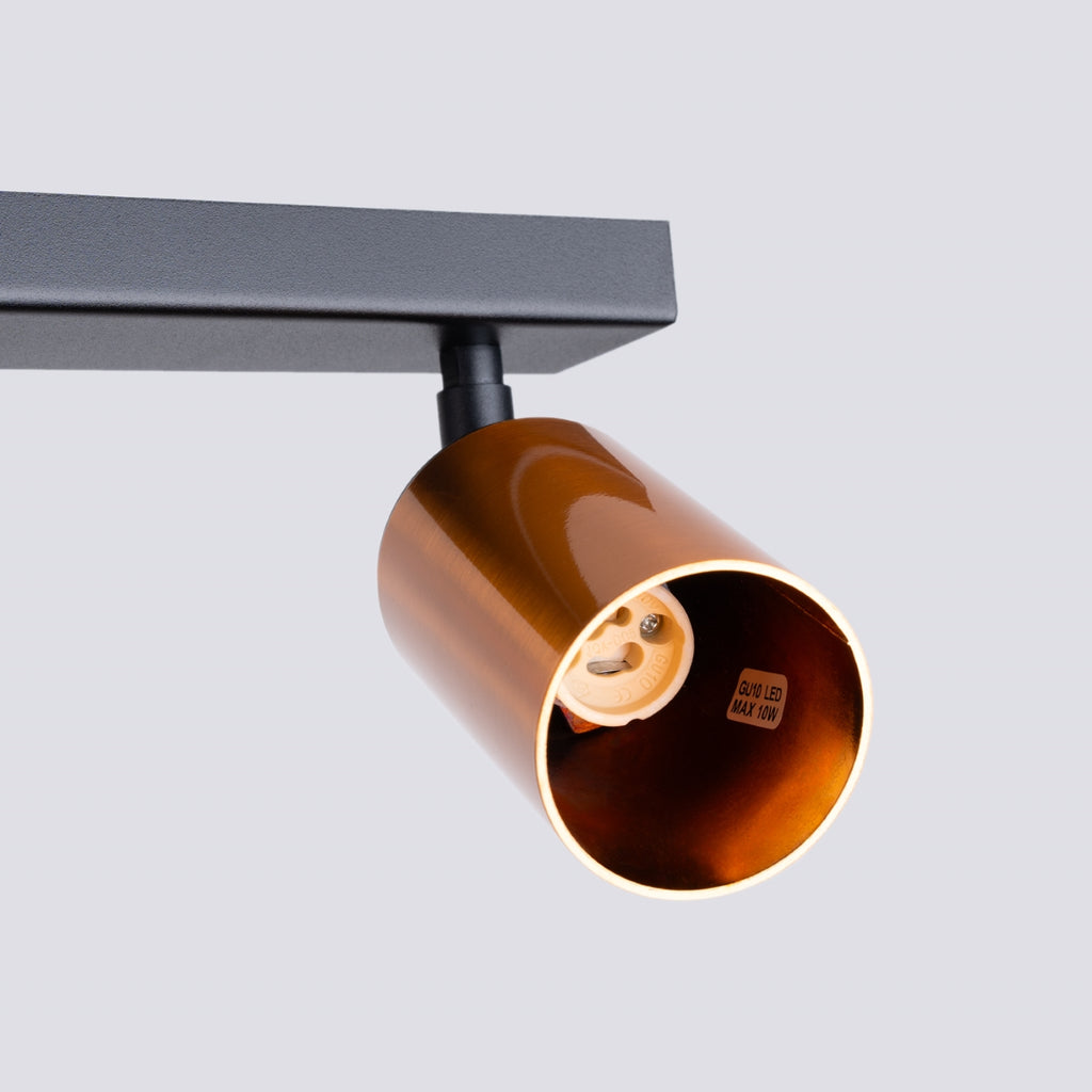 Deckenleuchte - Spot - Strahler WINX 2 schwarz & kupfer Sollux Lighting