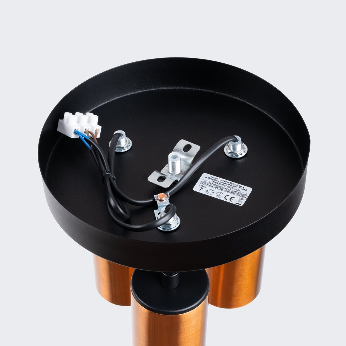 Deckenleuchte - Spot - Strahler WINX 3P schwarz & kupfer Sollux Lighting