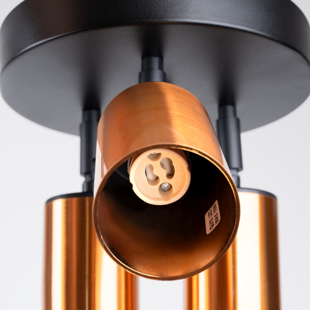 Deckenleuchte - Spot - Strahler WINX 3P schwarz & kupfer Sollux Lighting