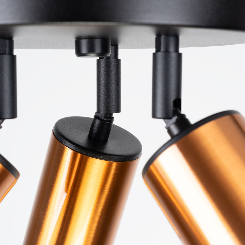 Deckenleuchte - Spot - Strahler WINX 3P schwarz & kupfer Sollux Lighting
