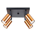 Deckenleuchte - Spot - Strahler WINX 4 schwarz & kupfer Sollux Lighting