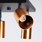 Deckenleuchte - Spot - Strahler WINX 4 schwarz & kupfer Sollux Lighting