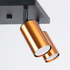 Deckenleuchte - Spot - Strahler WINX 4 schwarz & kupfer Sollux Lighting