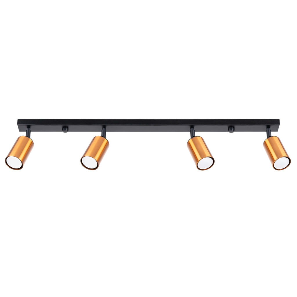Deckenleuchte - Spot - Strahler WINX 4L schwarz & kupfer Sollux Lighting