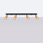 Deckenleuchte - Spot - Strahler WINX 4L schwarz & kupfer Sollux Lighting