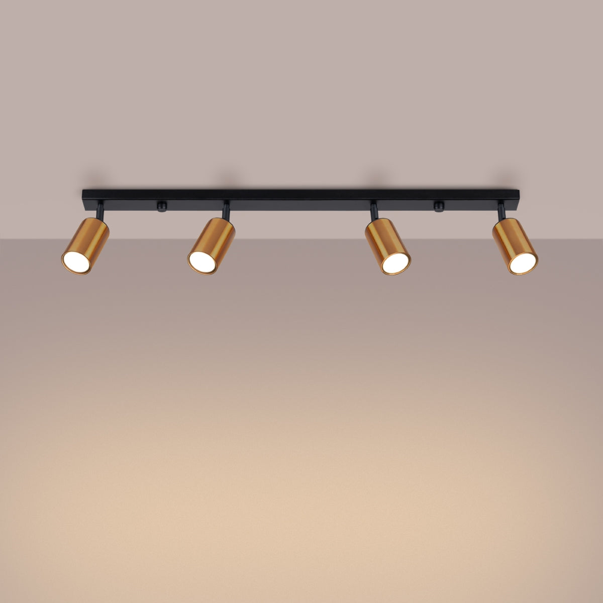 Deckenleuchte - Spot - Strahler WINX 4L schwarz & kupfer Sollux Lighting