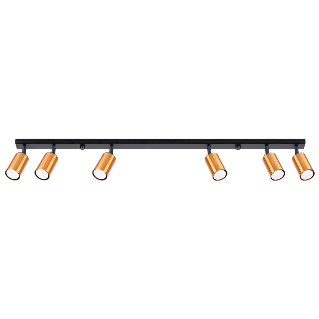 Deckenleuchte - Spot - Strahler WINX 6L schwarz & kupfer Sollux Lighting