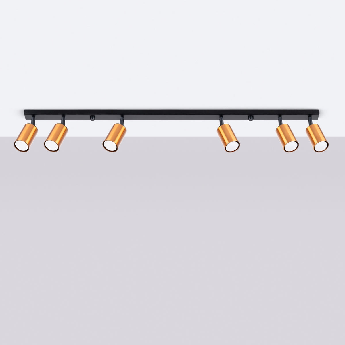 Deckenleuchte - Spot - Strahler WINX 6L schwarz & kupfer Sollux Lighting