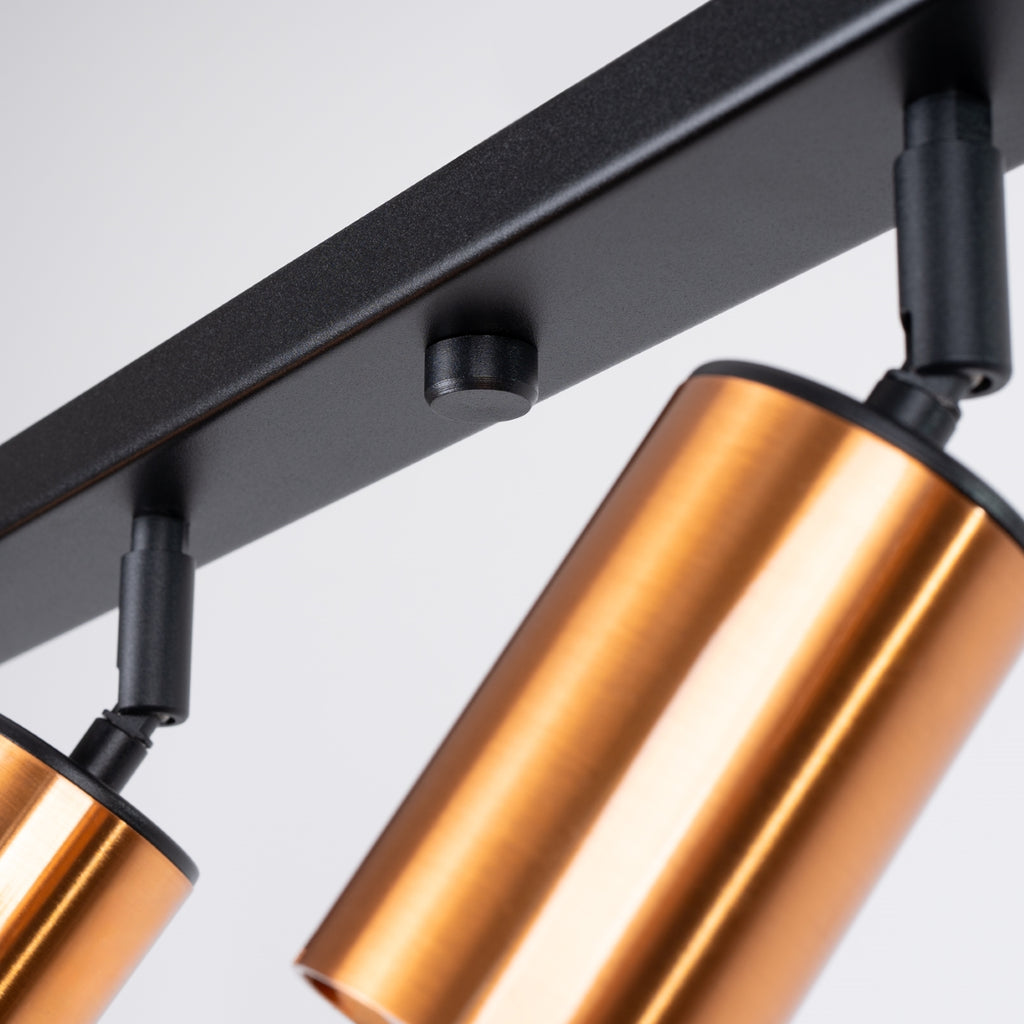 Deckenleuchte - Spot - Strahler WINX 6L schwarz & kupfer Sollux Lighting