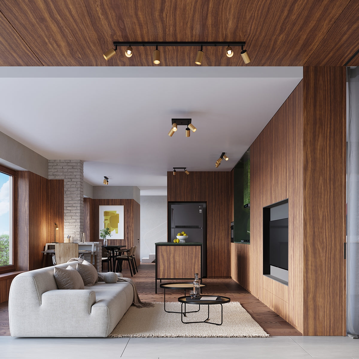 Wandleuchte WINX schwarz & gold Sollux Lighting