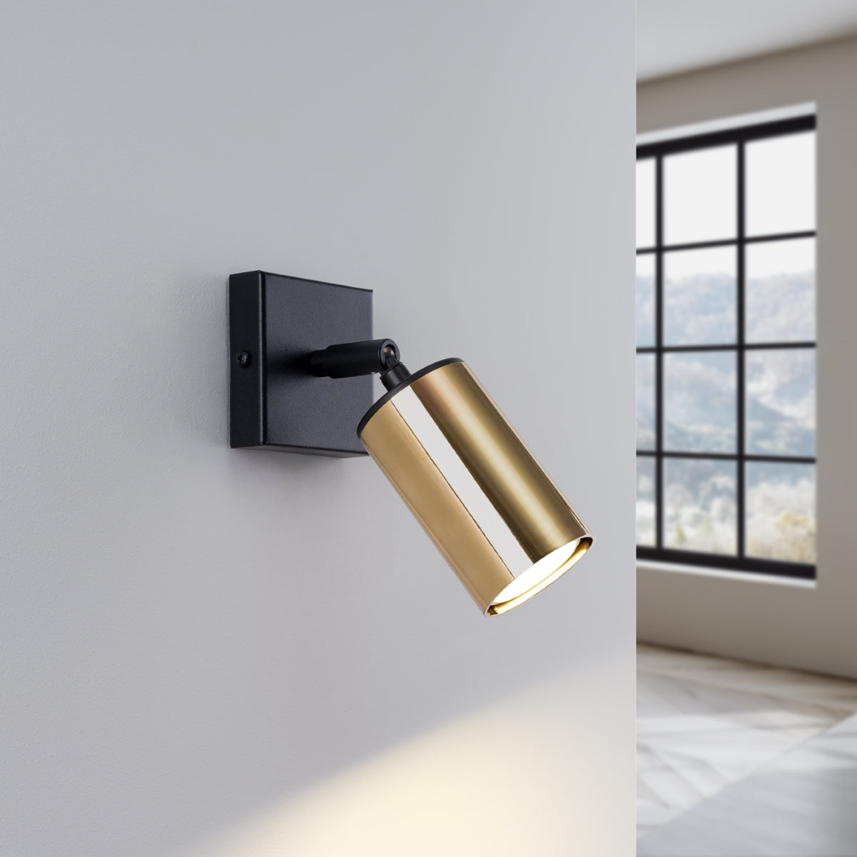 Wandleuchte WINX schwarz & gold Sollux Lighting