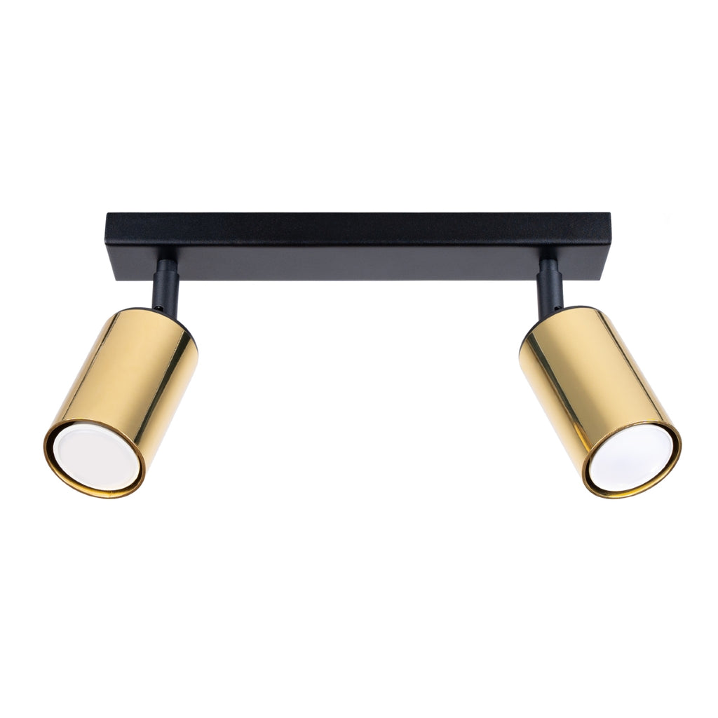 Deckenleuchte - Spot - Strahler WINX 2 schwarz & gold Sollux Lighting