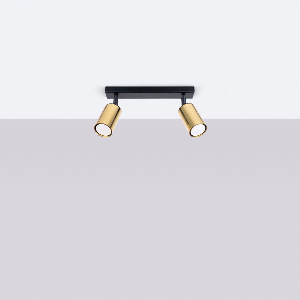 Deckenleuchte - Spot - Strahler WINX 2 schwarz & gold Sollux Lighting