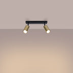 Deckenleuchte - Spot - Strahler WINX 2 schwarz & gold Sollux Lighting