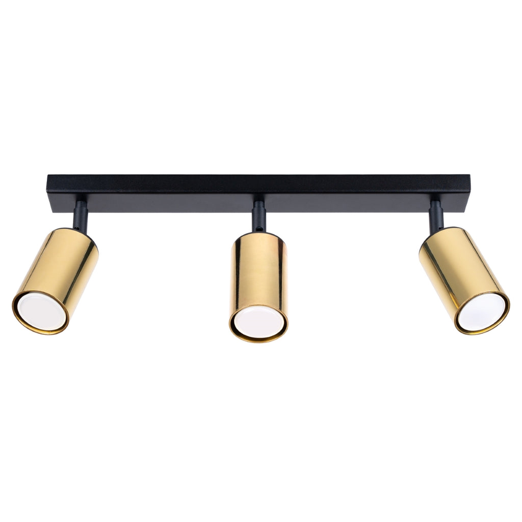 Deckenleuchte - Spot - Strahler WINX 3 schwarz & gold Sollux Lighting