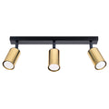 Deckenleuchte - Spot - Strahler WINX 3 schwarz & gold Sollux Lighting
