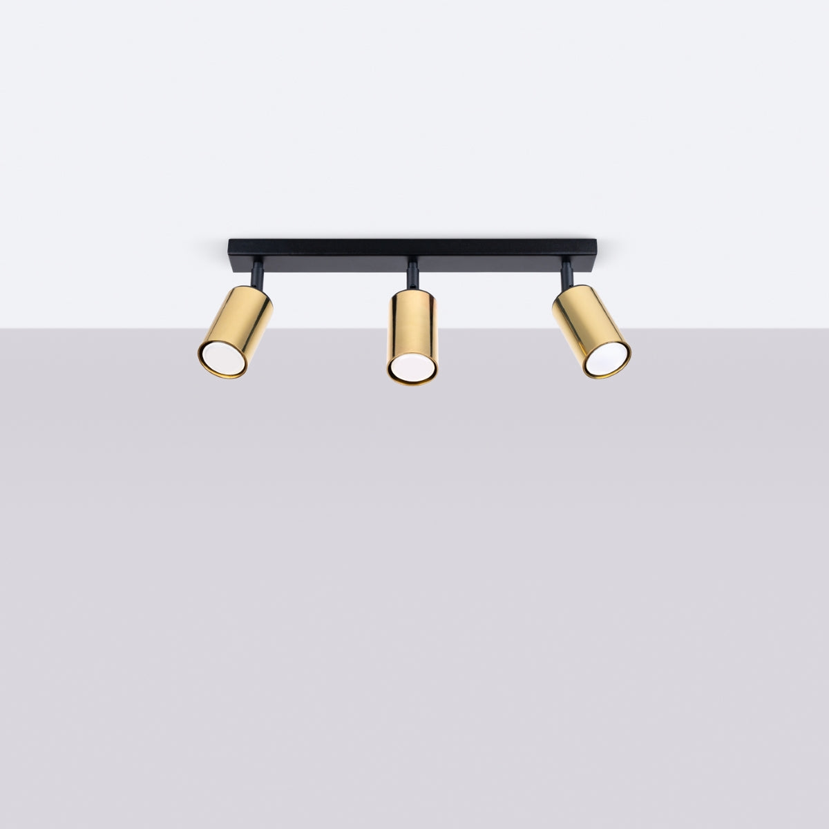 Deckenleuchte - Spot - Strahler WINX 3 schwarz & gold Sollux Lighting