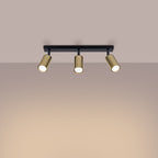 Deckenleuchte - Spot - Strahler WINX 3 schwarz & gold Sollux Lighting