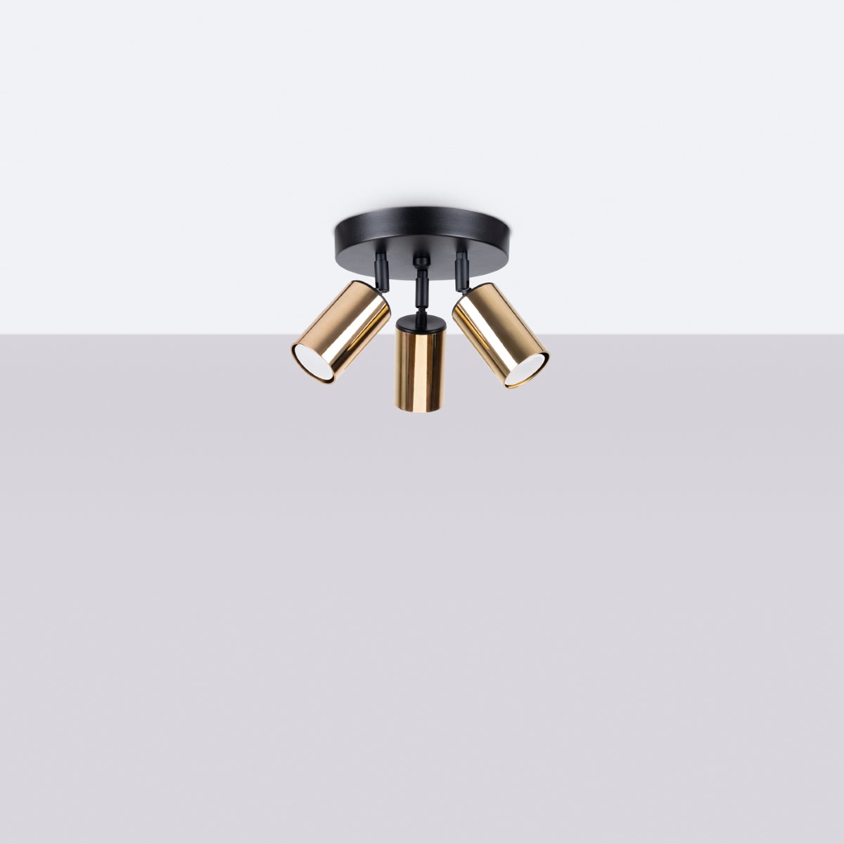 Deckenleuchte - Spot - Strahler WINX 3P schwarz & gold Sollux Lighting