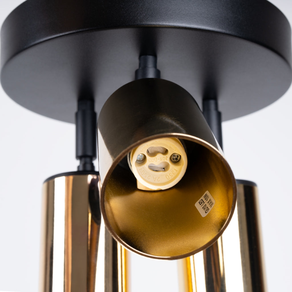 Deckenleuchte - Spot - Strahler WINX 3P schwarz & gold Sollux Lighting
