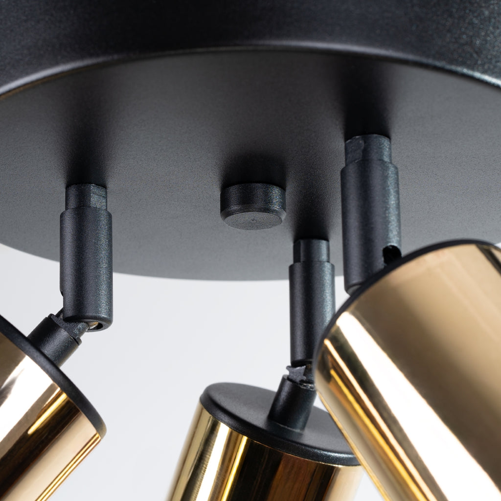 Deckenleuchte - Spot - Strahler WINX 3P schwarz & gold Sollux Lighting