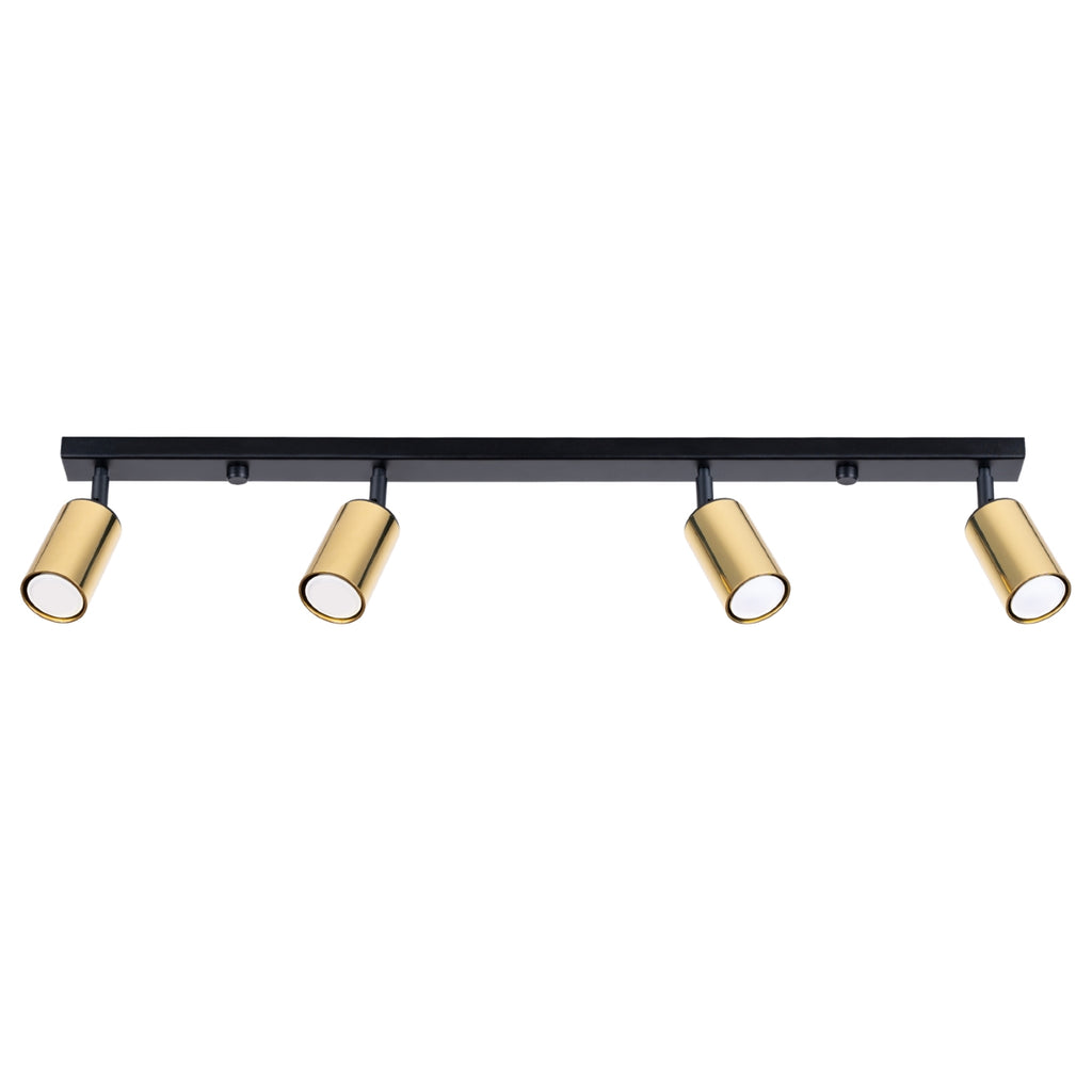 Deckenleuchte - Spot - Strahler WINX 4L schwarz & gold Sollux Lighting