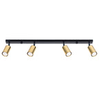 Deckenleuchte - Spot - Strahler WINX 4L schwarz & gold Sollux Lighting