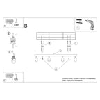 Deckenleuchte - Spot - Strahler WINX 4L schwarz & gold Sollux Lighting