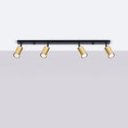 Deckenleuchte - Spot - Strahler WINX 4L schwarz & gold Sollux Lighting