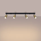 Deckenleuchte - Spot - Strahler WINX 4L schwarz & gold Sollux Lighting
