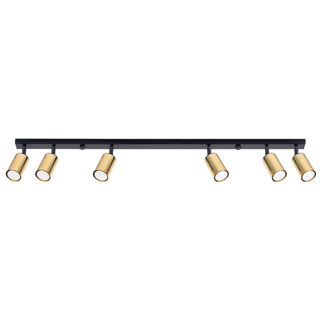 Deckenleuchte - Spot - Strahler WINX 6L schwarz & gold Sollux Lighting