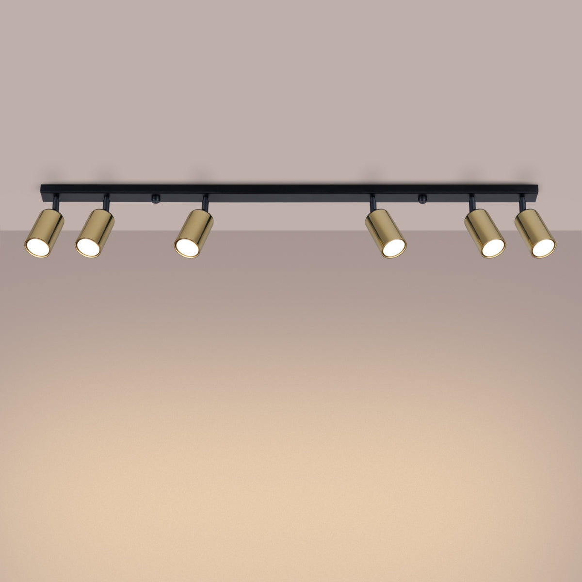 Deckenleuchte - Spot - Strahler WINX 6L schwarz & gold Sollux Lighting