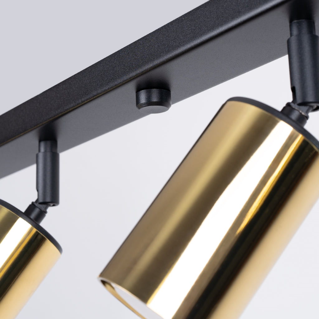 Deckenleuchte - Spot - Strahler WINX 6L schwarz & gold Sollux Lighting